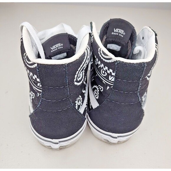 VANS SK8-HI (PEACE PAISLEY) BLACK / TRUE WHITE VN0A5JMJB0E Women's 7.0 - Picture 7 of 10